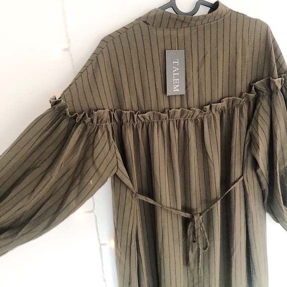 Olive button down dress (nwt) - Picture 10 of 12